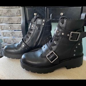 UGG Zorrah studded buckle combat boot